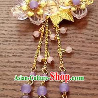 Traditional Chinese Handmade Classical Hair Accessories Ancient Hanfu Tassel Hairpins Headwear for Women