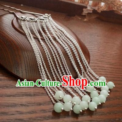 Traditional Chinese Handmade Classical Hair Accessories Beads Tassel Headwear Ancient Hanfu Hairpins for Women