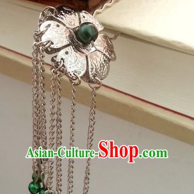 Traditional Chinese Handmade Classical Hair Accessories Bells Tassel Frontlet Ancient Hanfu Hairpins for Women