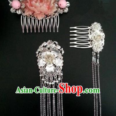 Traditional Chinese Handmade Classical Hair Accessories Tassel Hair Comb Ancient Hanfu Hairpins for Women