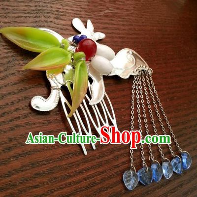 Traditional Handmade Chinese Classical Hair Accessories Ancient Princess Hair Comb Headwear for Women