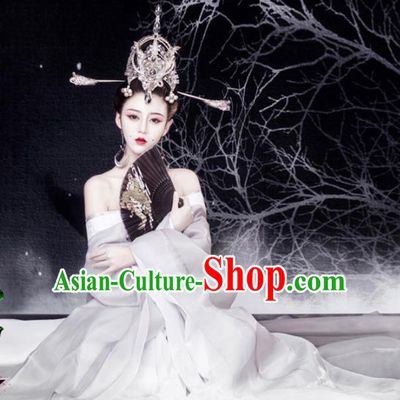 Traditional Chinese Ancient Imperial Consort Costume, China Tang Dynasty Palace Lady Elegant Hanfu Embroidered Clothing for Women