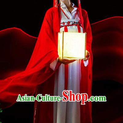Traditional Chinese Ancient Tang Dynasty Royal Princess Embroidered Clothing and Headpiece Complete Set