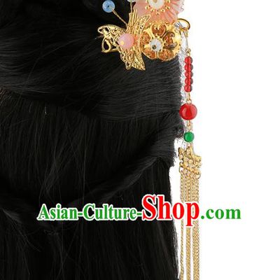 Asian Chinese Handmade Palace Lady Classical Hair Accessories Tassel Hairpins for Women