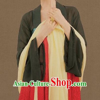 Traditional Chinese Ancient Tang Dynasty Palace Lady Embroidered Hanfu Clothing for Women