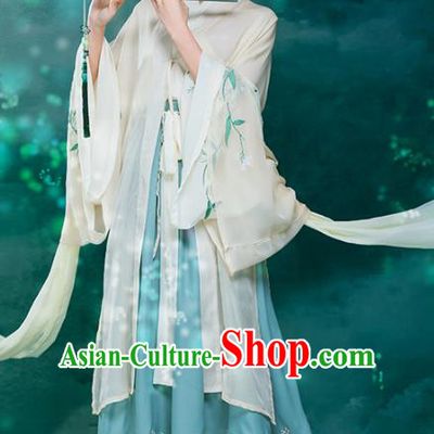 Traditional Chinese Tang Dynasty Princess Costume, China Ancient Palace Lady Embroidered Hanfu Clothing