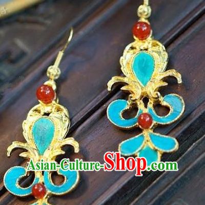 Asian Chinese Traditional Handmade Jewelry Accessories Bride Earrings for Women