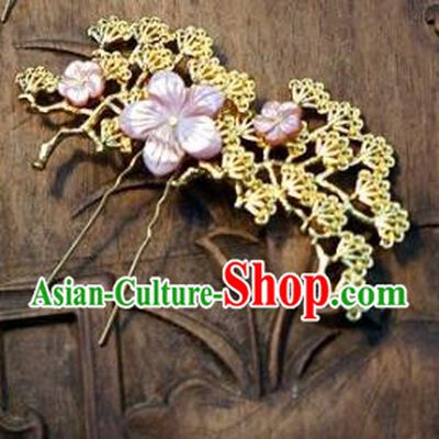 Chinese Handmade Classical Hair Accessories Ancient Palace Lady Hairpins Shell Hair Comb for Women