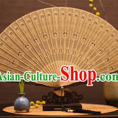Traditional Chinese Crafts Sandalwood Folding Fan Sandal Fans for Women