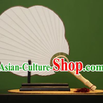 Traditional Chinese Crafts Malus Spectabilis Xuan Paper Fan, Chinese Art Paper Palace Fans Bamboo Handle Fans for Women