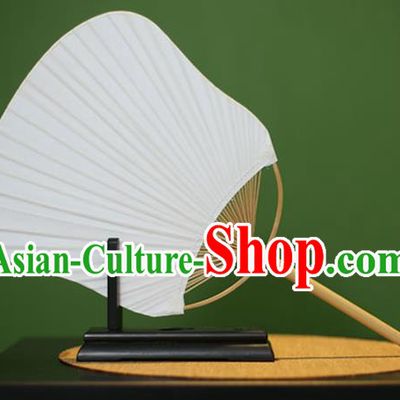 Traditional Chinese Crafts Xuan Paper Fan, Chinese Art Paper Palace Fans Bamboo Handle Fans for Women