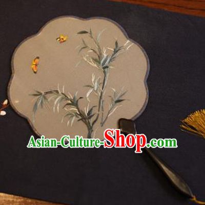 Traditional Chinese Crafts Suzhou Embroidery Palace Fan, China Princess Embroidered Silk Fans for Women
