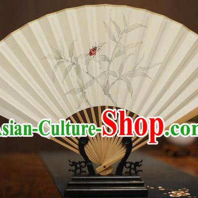 Traditional Chinese Crafts Collectables Autograph Xuan Paper Folding Fan, China Handmade Painting Fans for Men