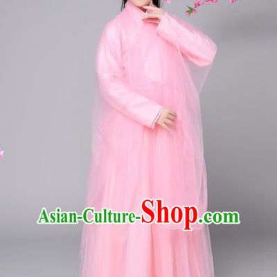 Traditional Chinese Ancient Princess Fairy Pink Dress Costume, China Han Dynasty Palace Lady Hanfu Clothing for Kids