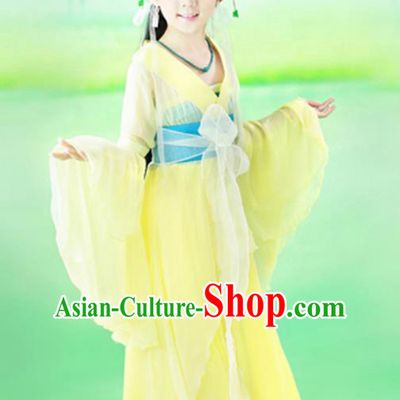 Traditional Chinese Tang Dynasty Princess Fairy Costume, China Ancient Palace Lady Hanfu Clothing for Kids