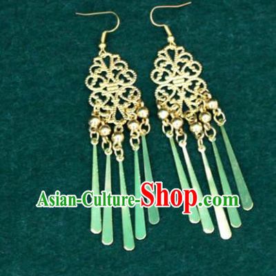 Traditional Chinese Handmade Jewelry Accessories Xiuhe Suit Bride Tassel Earrings Hanfu Eardrop for Women
