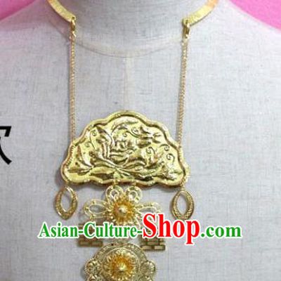 Traditional Chinese Handmade Jewelry Accessories Ancient Bride Tassel Necklace for Women
