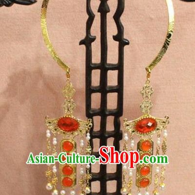 Traditional Chinese Handmade Jewelry Accessories Ancient Bride Necklace Hanfu Red Crystal Necklet for Women