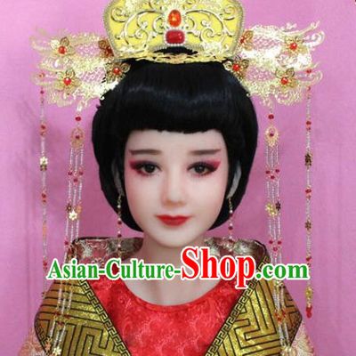 Traditional Chinese Handmade Wedding Hair Accessories Ancient Bride Step Shake Hairpins Phoenix Coronet Complete Set for Women