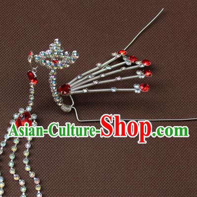 Traditional China Beijing Opera Actress Hair Accessories Hairpins, Chinese Peking Opera Diva Step Shake Headwear