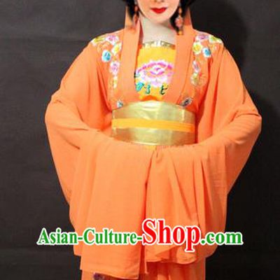 Traditional China Beijing Opera Imperial Concubine Embroidered Yellow Costume, Chinese Peking Opera Actress Embroidery Clothing