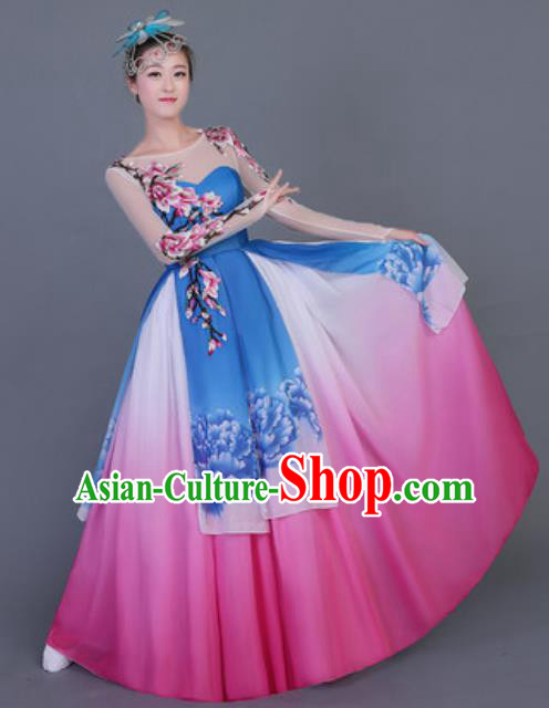 Traditional Chinese Fan Dance Folk Dance Costume Classical Yangko Dance Classical Dance Dress Traditional Chinese Fan Dance Folk Dance Costume Classical Yangko Dance Classical Dance Dress