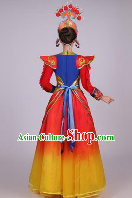 Traditional Chinese Fan Dance Folk Dance Costume Classical Yangko Dance Classical Dance Dress