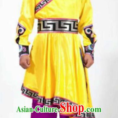 Chinese Traditional Mongol Nationality Dance Costume Mongolian Folk Dance Ethnic Clothing for Men