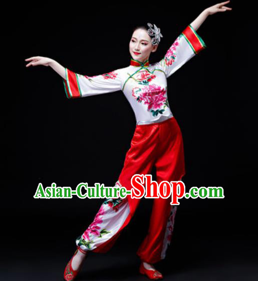 Traditional Chinese Fan Dance Folk Dance Costume Classical Yangko Dance Classical Dance Dress Traditional Chinese Fan Dance Folk Dance Costume Classical Yangko Dance Classical Dance Dress