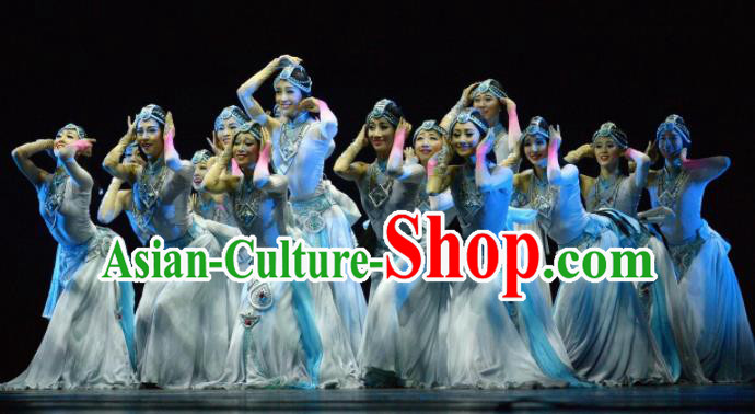 Traditional Chinese Fan Dance Folk Dance Costume Classical Yangko Dance Classical Dance Dress