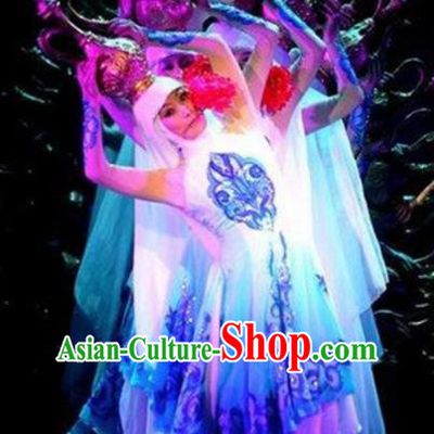 Chinese Traditional Hui Nationality Costume Folk Dance Ethnic Clothing for Women
