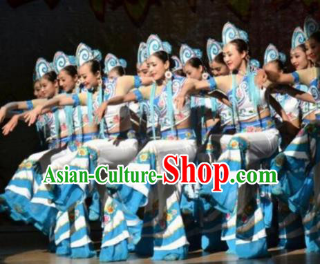Traditional Chinese Fan Dance Folk Dance Costume Classical Yangko Dance Classical Dance Dress
