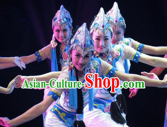 Traditional Chinese Fan Dance Folk Dance Costume Classical Yangko Dance Classical Dance Dress