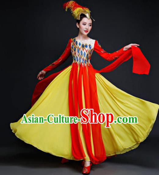 Traditional Chinese Fan Dance Folk Dance Costume Classical Yangko Dance Classical Dance Dress Traditional Chinese Fan Dance Folk Dance Costume Classical Yangko Dance Classical Dance Dress