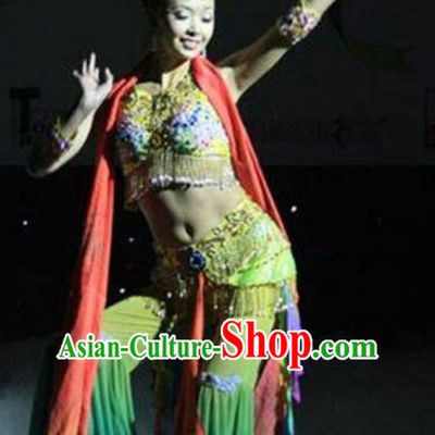 Chinese Traditional Folk Dance Costume Classical Dance Flying Dance Green Clothing for Women