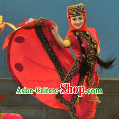 Chinese Traditional Kazak Nationality Costume Kazakh Folk Dance Ethnic Clothing for Women
