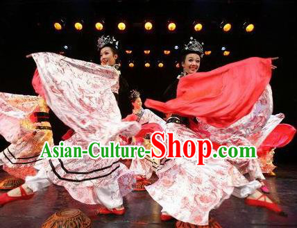 Traditional Chinese Fan Dance Folk Dance Costume Classical Yangko Dance Classical Dance Dress Traditional Chinese Fan Dance Folk Dance Costume Classical Yangko Dance Classical Dance Dress