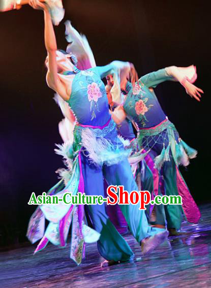Traditional Chinese Fan Dance Folk Dance Costume Classical Yangko Dance Classical Dance Dress Traditional Chinese Fan Dance Folk Dance Costume Classical Yangko Dance Classical Dance Dress