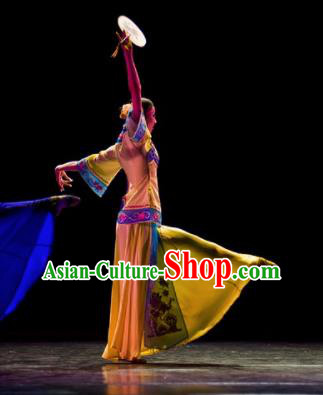 Traditional Chinese Fan Dance Folk Dance Costume Classical Yangko Dance Classical Dance Dress