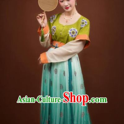 Traditional Chinese Ancient Apsara Costumes Tang Dynasty Princess Hanfu Dress for Women