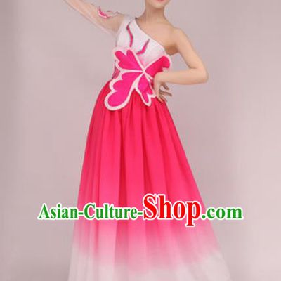 Professional Modern Dance Pink Dress Opening Dance Stage Performance Chorus Costume for Women