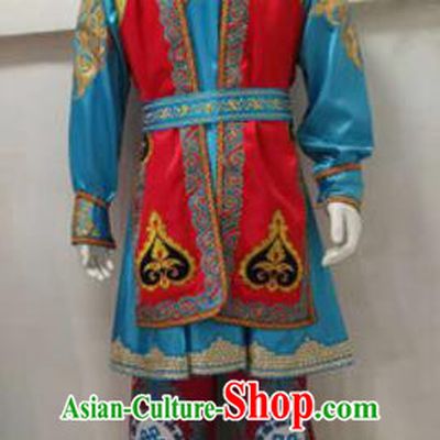 Chinese Traditional Mongol Nationality Costume Mongolian Folk Dance Ethnic Clothing for Men