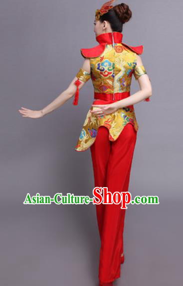 Traditional Chinese Fan Dance Folk Dance Costume Classical Yangko Dance Classical Dance Dress
