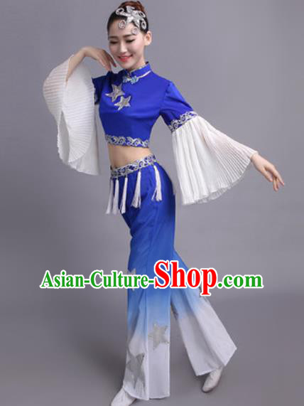 Traditional Chinese Fan Dance Folk Dance Costume Classical Yangko Dance Classical Dance Dress