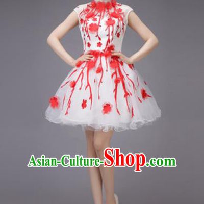 Professional Modern Dance Chorus Bubble Dress Opening Dance Stage Performance Costume for Women