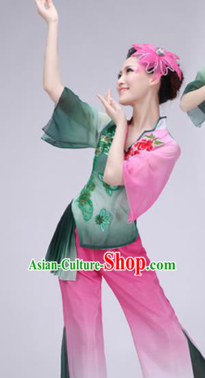 Traditional Chinese Fan Dance Folk Dance Costume Classical Yangko Dance Classical Dance Dress