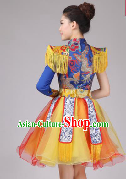 Traditional Chinese Fan Dance Folk Dance Costume Classical Yangko Dance Classical Dance Dress Traditional Chinese Fan Dance Folk Dance Costume Classical Yangko Dance Classical Dance Dress