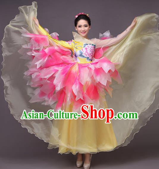 Traditional Chinese Fan Dance Folk Dance Costume Classical Yangko Dance Classical Dance Dress