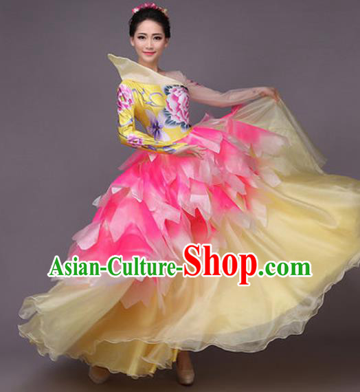 Traditional Chinese Fan Dance Folk Dance Costume Classical Yangko Dance Classical Dance Dress