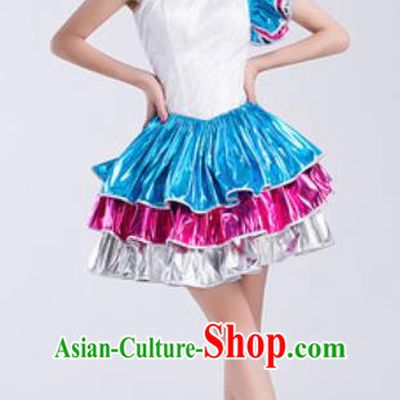 Top Grade Modern Dance Chorus Costume Stage Performance Short Bubble Dress for Women